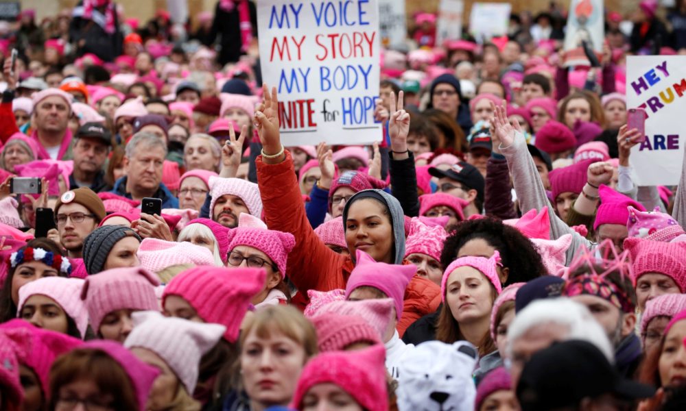 People gather for the Women's March in Washington